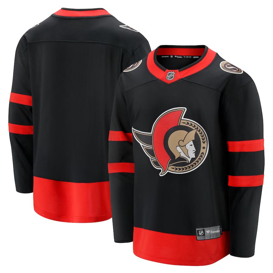 Men Ottawa Senators Fanatics Branded Black Home Breakaway NHL Jersey->ottawa senators->NHL Jersey